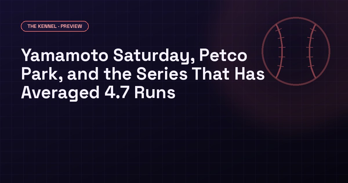 MLB weekend preview at Petco Park: Dodgers vs Padres June 2026 totals under analysis with Yamamoto starting Saturday