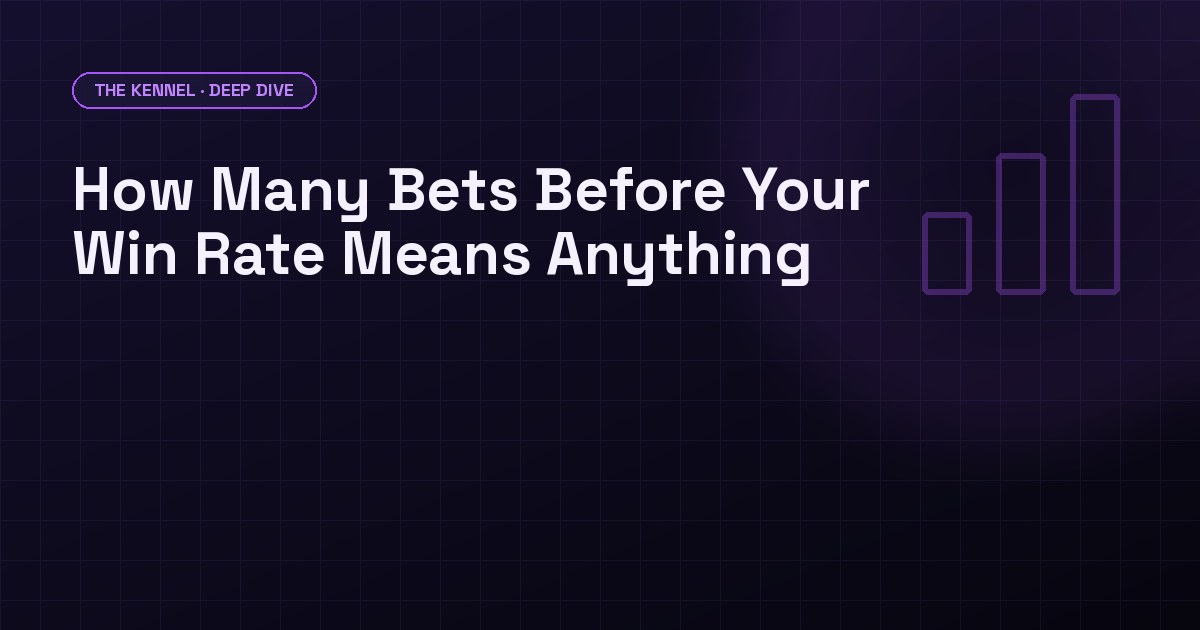 Sample size math for sports bettors: how many bets before your win rate is statistically meaningful