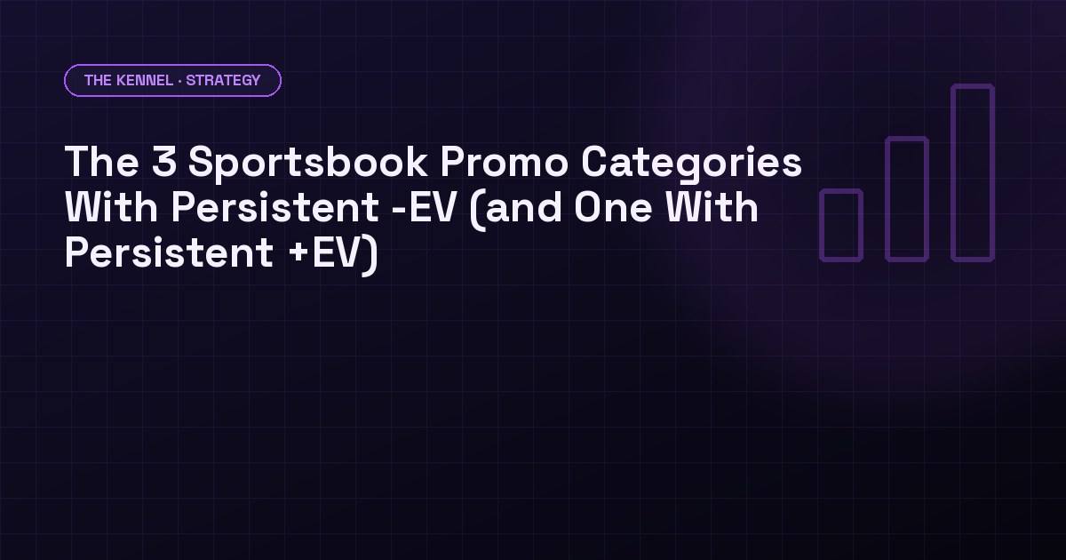 Comparison of four sportsbook promo categories by expected value: deposit match, second-chance bets, odds boosts, and free bet tokens