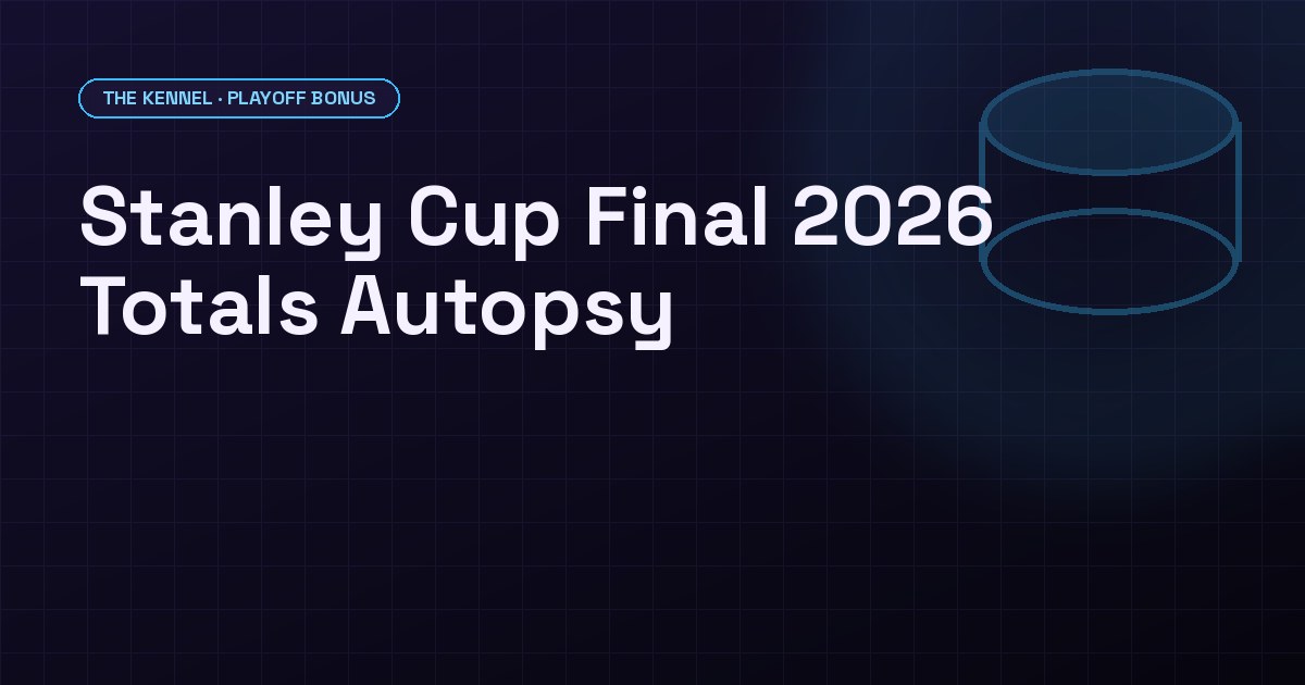 Stanley Cup Final 2026 totals autopsy: line moved from 6.5 to 5.5, game ended 3-0 Carolina shutout